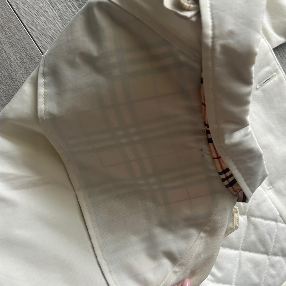 Burberry Kids Cream Pea Coat - Picture 8 of 11